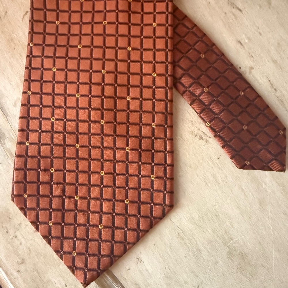 VINTAGE BROOKS Brothers “Makers”neck tie, burnt orange. 100% silk, made in USA